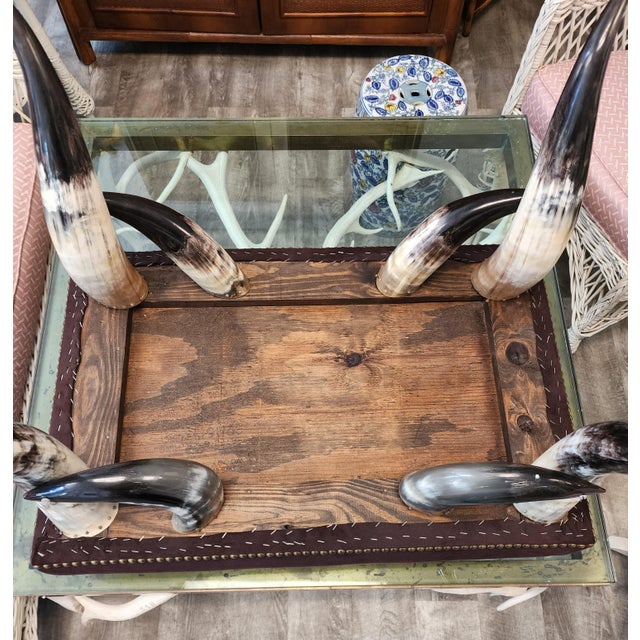 Mid 20th Century Hollywood Regency Steer Horn Bench/Ottoman - Manner of Anthony Redmile For Sale - Image 12 of 15