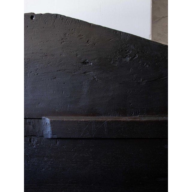 A wonderful and enormous bench in solid chestnut recovered near Reggio Emilia and dating back to the 18th century with a...