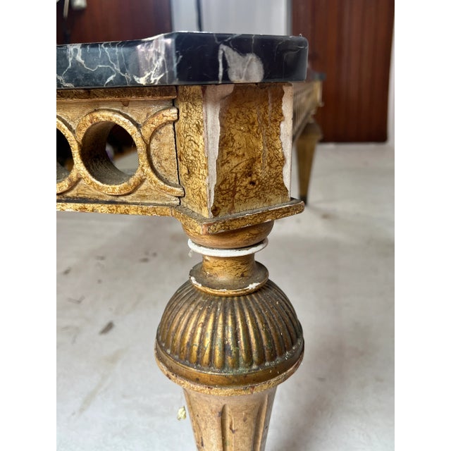 Vintage Hollywood Regency Marble Top Gold Coffee Table Chairish