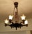 Large Art Deco Sculptural Chandelier in Bronze and Glass, 1930s For Sale - Image 12 of 18