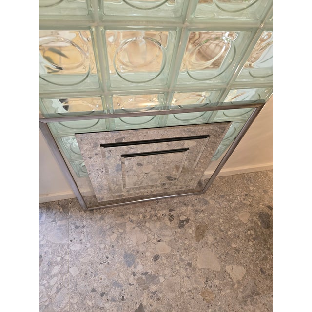 Vintage Op Art Postmodern Stacked Wall Mirror For Sale - Image 4 of 9
