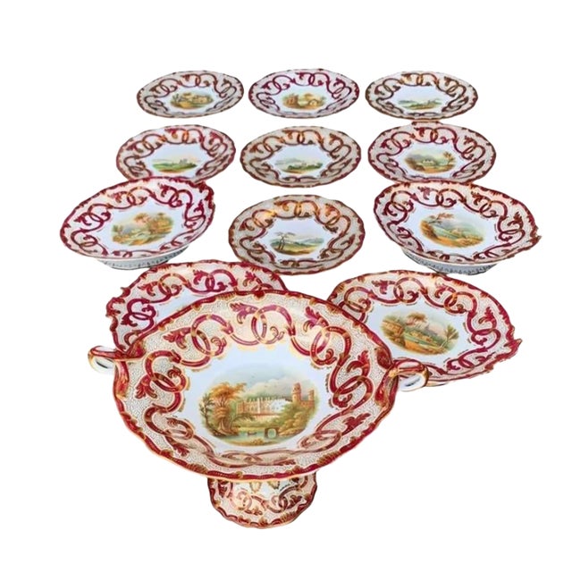 Early 19th Century W. Adams & Sons Stoke-Upon-Trent. English Staffordshire- 13 Pieces For Sale