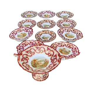 Early 19th Century W. Adams & Sons Stoke-Upon-Trent. English Staffordshire- 13 Pieces