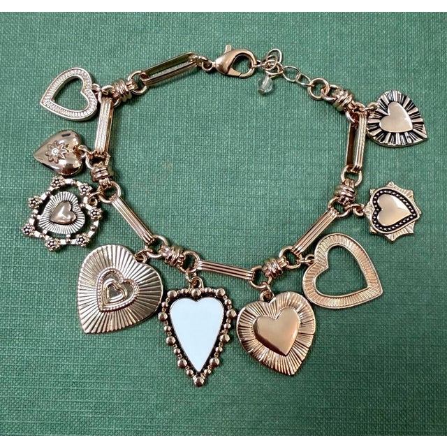 Heart Charm Bracelet For Sale - Image 4 of 5