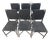 Six (6) Black Laredo Dining Chairs by Crate & Barrel For Sale