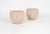 Karl Springer Style Ribbed Planter, c. 1980 Sculptural circular planter in a warm, pale blush-toned colored concrete,...