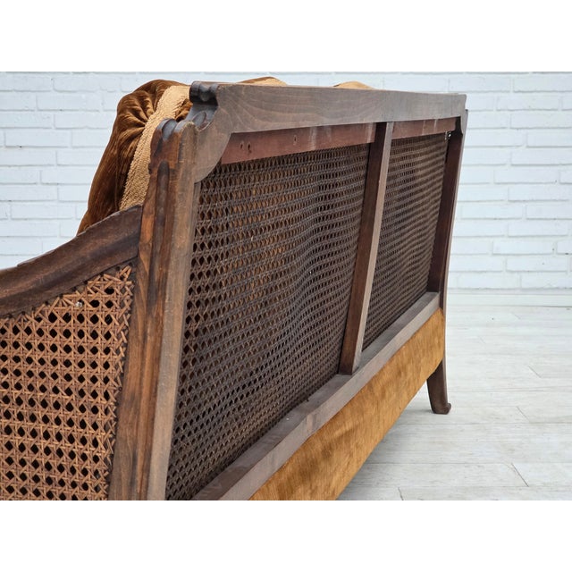 Danish 3-Seater Sofa in Velour and Ash, 1930s For Sale - Image 17 of 18