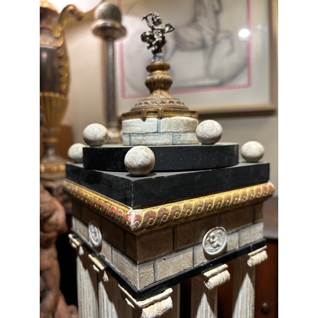 Large Neoclassical Italian Grand Tour Architectural Model of a Temple Dedicated to Cupid (Eros) For Sale - Image 9 of 15