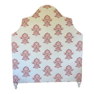 Full Size Pondicherry Pink and White Headboard Attributed to Serena and Lily For Sale