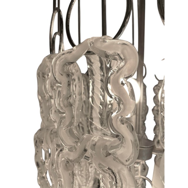 Murano Glass Chandelier, 1970s For Sale - Image 6 of 18
