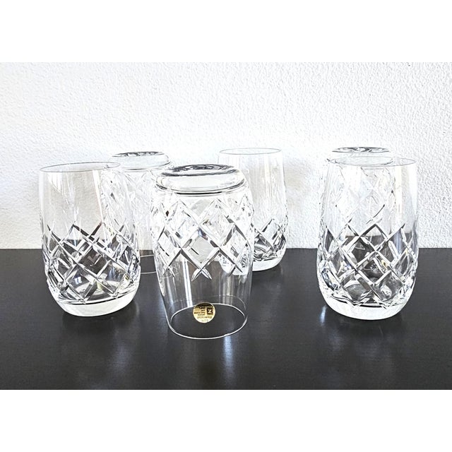Mid-Century Modern 1980s Cristallerie Schott Zwiesel German Cut Crystal Tumblers - Set of 6 For Sale - Image 3 of 4