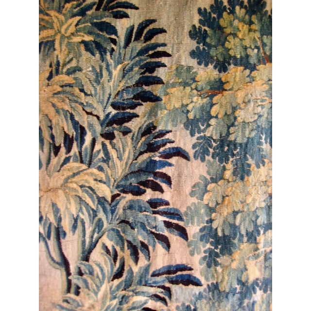 Flemish Tapestry Verdure Two Deers and a Castel Circa 17 Hundreds For Sale - Image 12 of 13