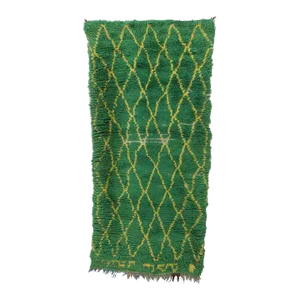 Emerald Green Moroccan Rug - 3'0" X 6'1" Ft