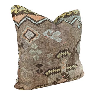 Custom-Made Pillow With Antique Kilim Textile For Sale