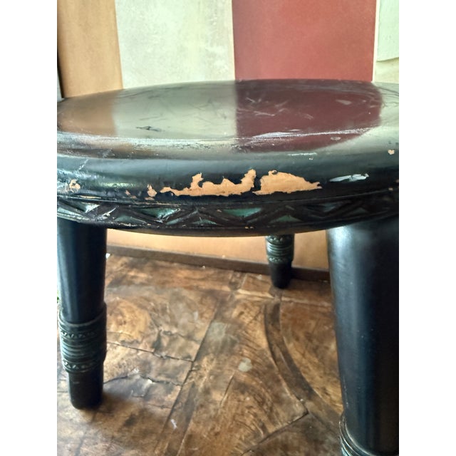 1910s Pair of Attributed Ettore Zaccari Coffee Table Stools C1910 Italy For Sale - Image 5 of 12