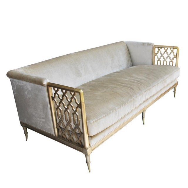 Modern Hollywood Regency Style Sofa by Caracole | Chairish