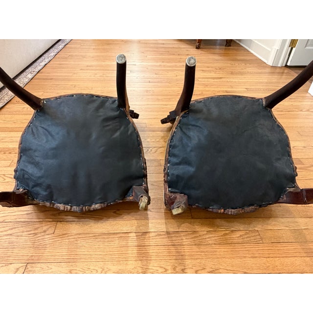 Late 19th Century Victorian Rococo Revival Walnut Parlor Chairs - Pair For Sale - Image 5 of 12