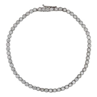 Piero Milano 1.50ctw Diamond Tennis Bracelet 18k White Gold 7.25" For Sale