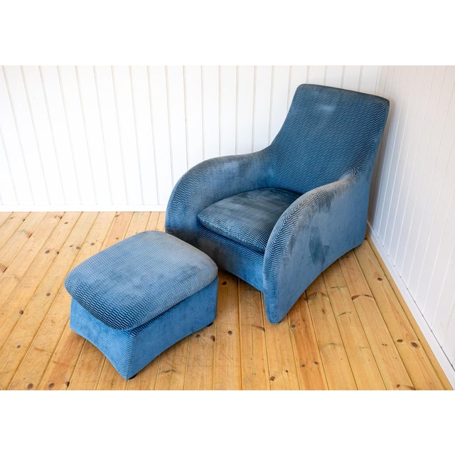 Set of Art Deco Style Loge Lounge Chair and Ottoman by Gerard van den Berg for Montis, 1980s For Sale - Image 13 of 18