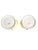 Yellow Vintage Pair Fitz and Floyd Large Size Yellow and White Tassel Cachepots For Sale - Image 8 of 17