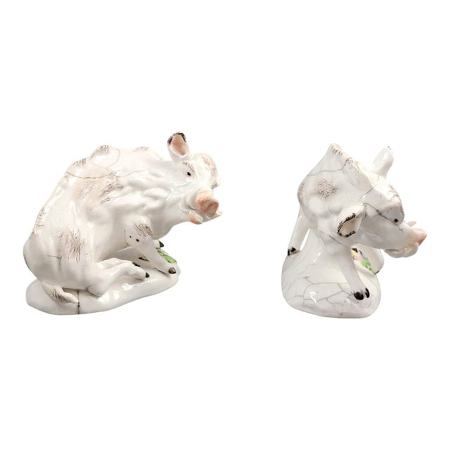 Early Porcelain Model B1 Pair of Wild Boars from Derby, 1755, Set of 2 For Sale - Image 5 of 12