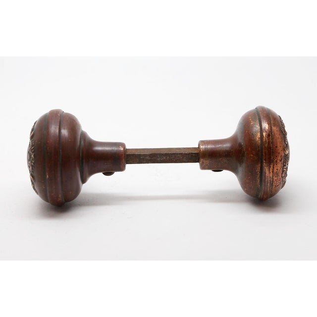 Traditional Antique Corbin Bronze Voltaire Entry Door Knobs For Sale - Image 3 of 5