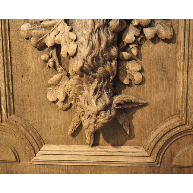 19th Century Bleached French Oak Hunt Buffet With Black Granite Top, Circa 1880 For Sale - Image 14 of 18