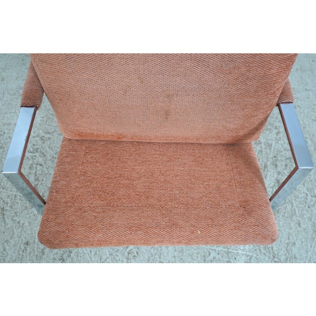 Pair of Milo Baughman Chrome Frame Arm Chairs For Sale - Image 17 of 18