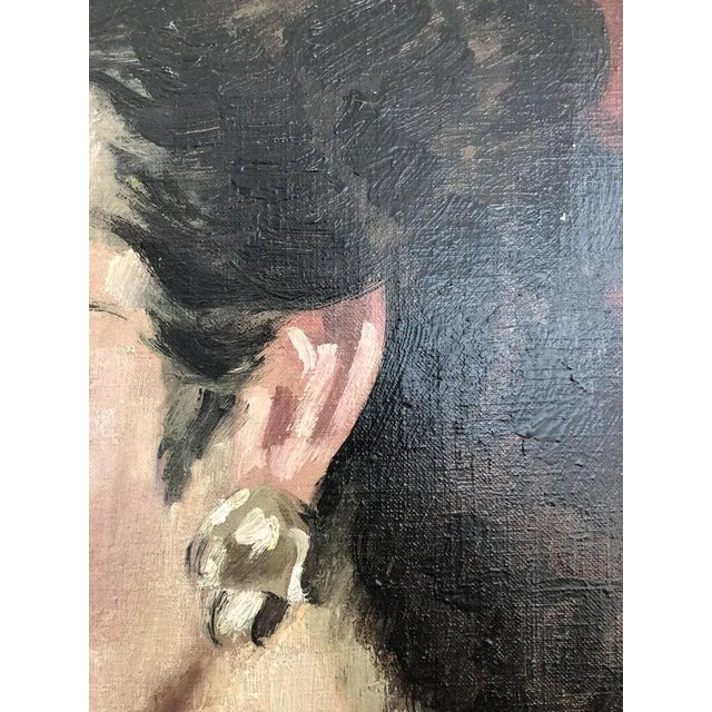 1940s Emile-François Chambon, Portrait of Ludmilla Barta, 1942, Oil on Canvas, Framed For Sale - Image 5 of 11