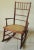 Antique Early 20th Century Rj Horner Faux Bamboo Wood Wicker Seat Child's Rocking Chair For Sale In West Palm - Image 6 of 11