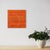 A single traced circle sits low within a warm field of burnt orange, its surface built from layered horizontal strokes...