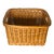 Large Vintage French Market Handmade Wicker Basket For Sale