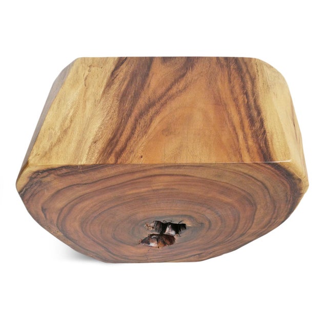 2020s Organic Modern Monkey Pod Side Table For Sale - Image 5 of 10
