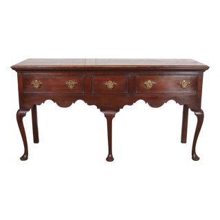 18th Century English Oak Dresser Base For Sale