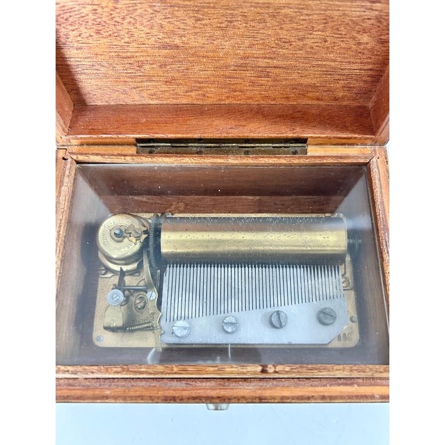 Vintage Reuge Sainte-Croix Swiss Music Box in Burl Wood Case, Working For Sale - Image 10 of 17