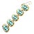 Vintage Elsa Schiaparelli Faux Turquoise, Gold Metal and Rhinestone Cluster Bracelet, 1950's For Sale