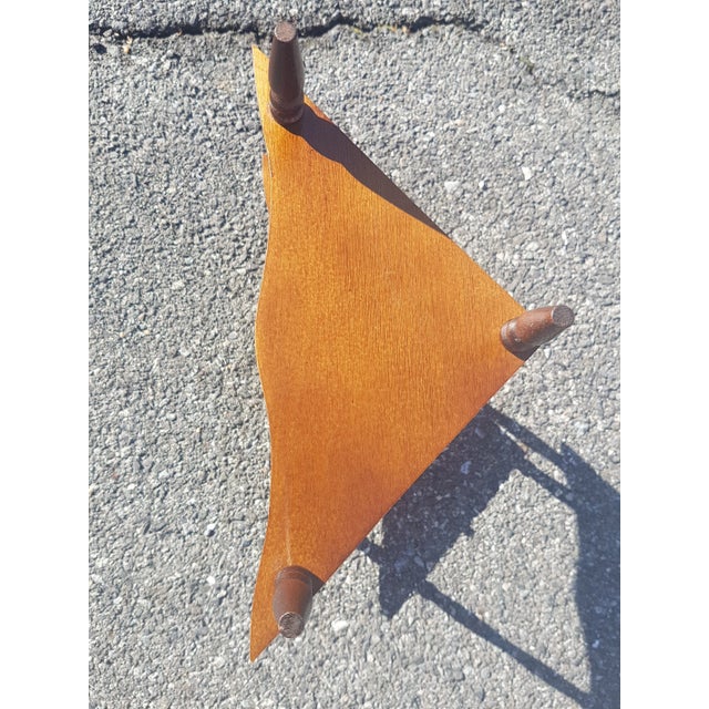 Wood Late 20th Century Vintage Wood Corner Shelf or Trinket Display For Sale - Image 7 of 9