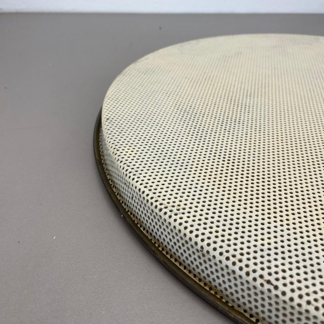 Large Vintage Metal Brass Tray in the style of Mathieu Matégot, 1950s For Sale - Image 16 of 18