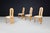 Modern Scandinavian High Back Oak Dining Chairs with Teddy Upholstery, 1970s, Set of 4 For Sale - Image 3 of 10