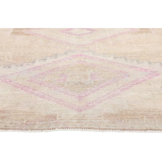 Mid 20th Century Mid 20th Century Muted Vintage Turkish Oushak Rug, 06'08 X 09'06 For Sale - Image 5 of 10