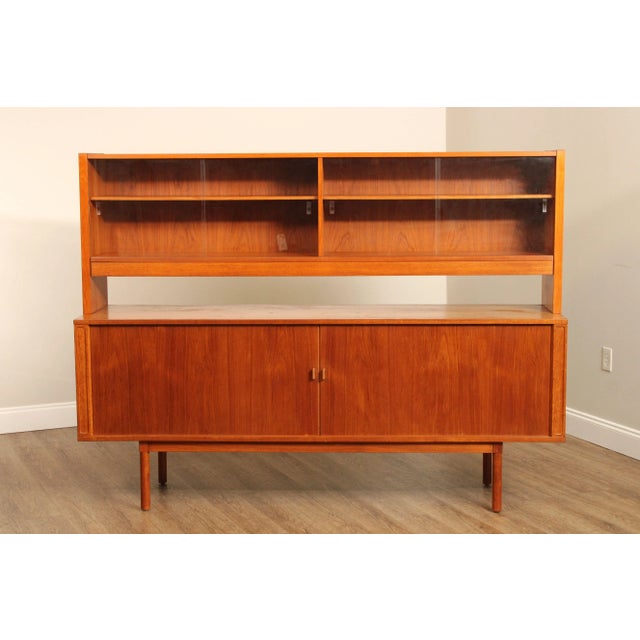 Lovig Danish Modern Teak Sideboard and Hutch For Sale - Image 10 of 12