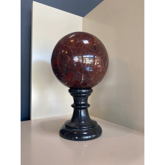 Stone 1980s Vintage Italian Marble Sphere For Sale - Image 7 of 7