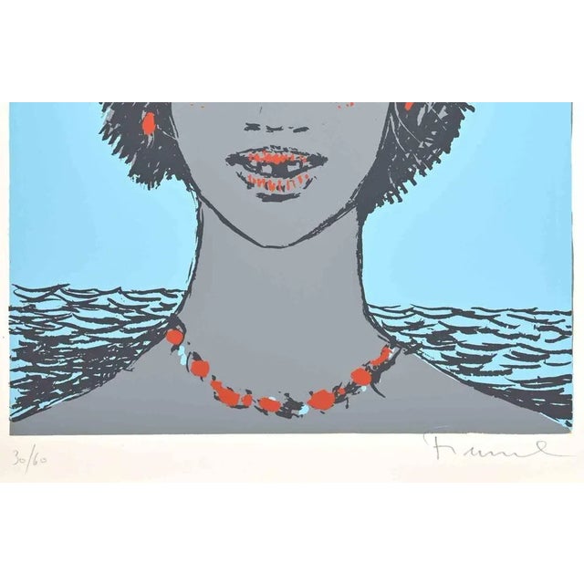 Portrait is a Screen Print Artwork realized by Salvatore Fiume in 1970s. Very good condition on a cream colored cardboard....