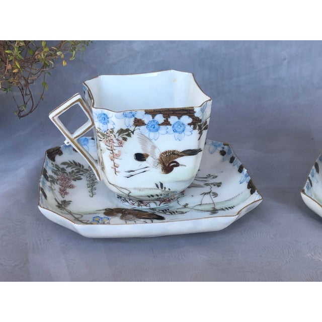 Antique Japanese Porcelain Tea Cup and Saucer Set of 2 Chairish