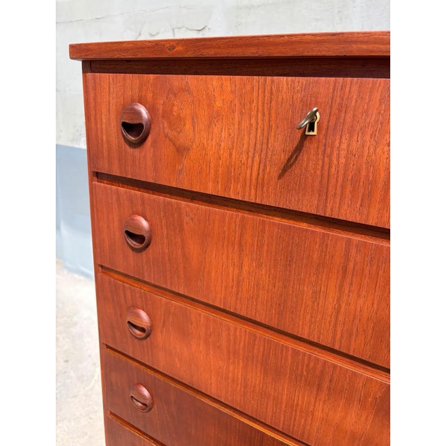 Mid-Century Teak Highboard by FDB Møbler, 1960s For Sale - Image 5 of 9
