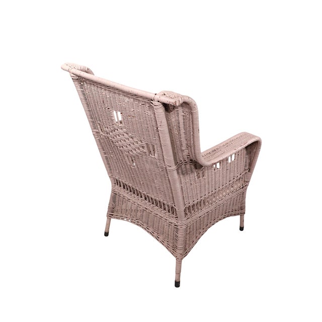 Vintage Arts and Crafts Wicker Lounge Chair For Sale - Image 13 of 15