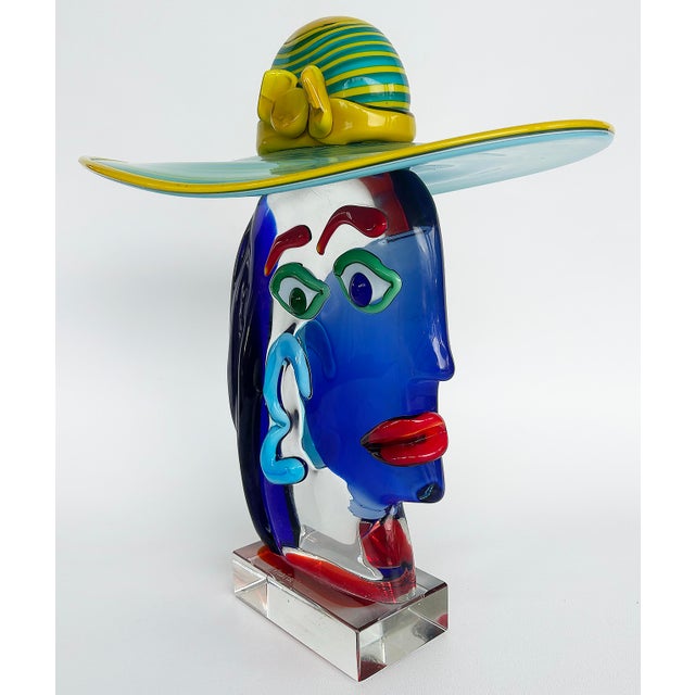 Mid-Century Modern Murano Glass Sculpture After Picasso by Renato Anatra, Signed C1980 For Sale - Image 3 of 13