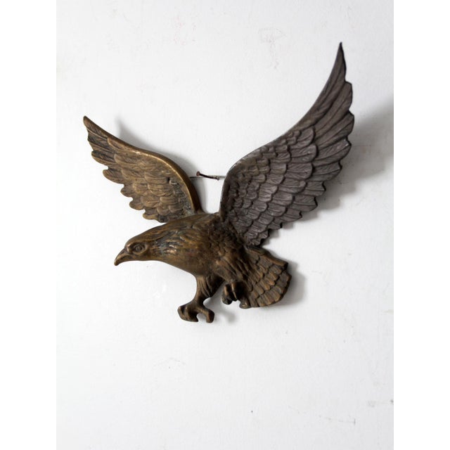 Brass Vintage American Eagle Wall Hanging For Sale - Image 8 of 8