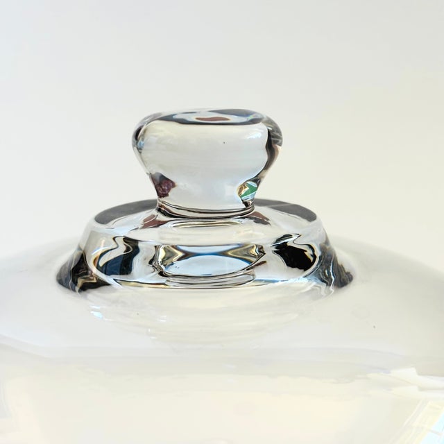 Mid 20th Century Vintage Glass Cloche on Teak Base For Sale - Image 5 of 10