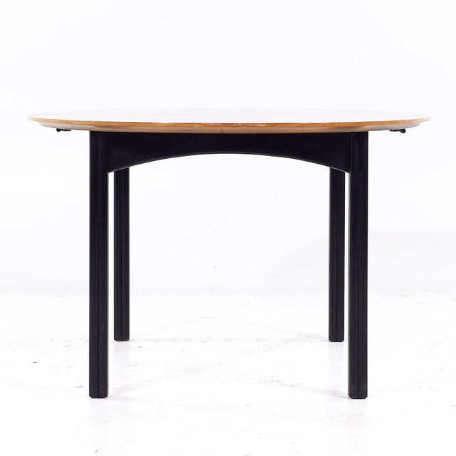 Mid 20th Century Michael Taylor for Baker Mid Century Walnut Expanding Dining Table With 2 Leaves For Sale - Image 5 of 11